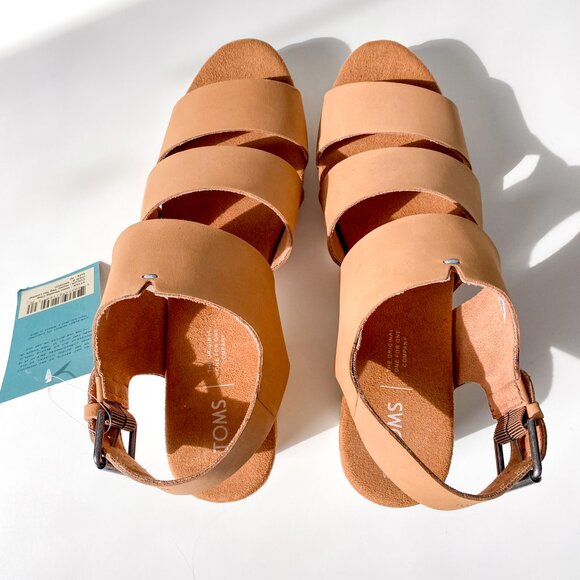 Toms Phoebe Vegan Leather Clog Sandals - 10W - Honey Tan - Picture 8 of 13
